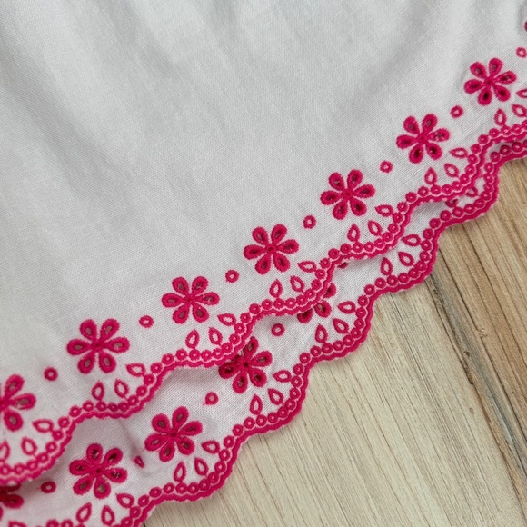 J.Crew Pink Embroidered Linen Shorts Size Medium NWT - Picture 6 of 11